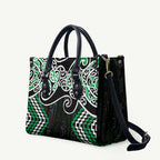 Green Aotearoa Tukutuku Manawa Tapu Leather Bag Ta Moko Toi Maori - Aussie Hoodie