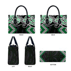 Green Aotearoa Tukutuku Manawa Tapu Leather Bag Ta Moko Toi Maori - Aussie Hoodie
