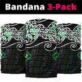 Green Aotearoa Tukutuku Manawa Tapu Neck Gaiter Ta Moko Toi Maori - Aussie Hoodie
