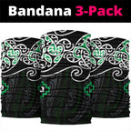 Green Aotearoa Tukutuku Manawa Tapu Neck Gaiter Ta Moko Toi Maori - Aussie Hoodie