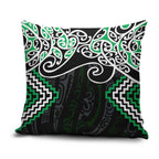 Green Aotearoa Tukutuku Manawa Tapu Pillow Cover Ta Moko Toi Maori - Aussie Hoodie
