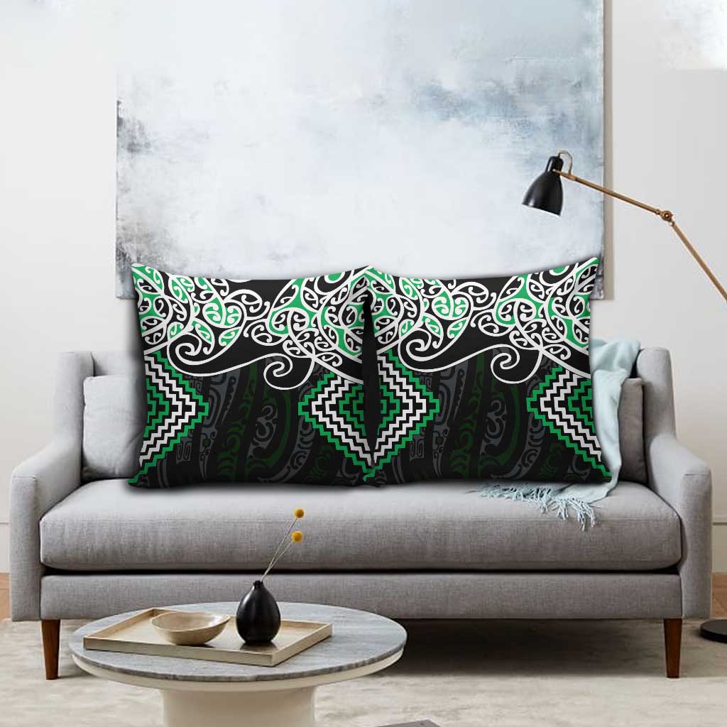 Green Aotearoa Tukutuku Manawa Tapu Pillow Cover Ta Moko Toi Maori - Aussie Hoodie