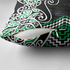 Green Aotearoa Tukutuku Manawa Tapu Pillow Cover Ta Moko Toi Maori - Aussie Hoodie