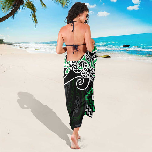 Green Aotearoa Tukutuku Manawa Tapu Sarong Ta Moko Toi Maori