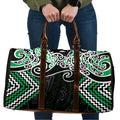 Green Aotearoa Tukutuku Manawa Tapu Travel Bag Ta Moko Toi Maori - Aussie Hoodie