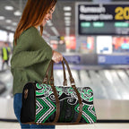 Green Aotearoa Tukutuku Manawa Tapu Travel Bag Ta Moko Toi Maori - Aussie Hoodie