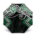 Green Aotearoa Tukutuku Manawa Tapu Umbrella Ta Moko Toi Maori - Aussie Hoodie