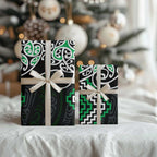 Green Aotearoa Tukutuku Manawa Tapu Wrapping Paper Ta Moko Toi Maori - Aussie Hoodie