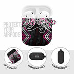 Pink Aotearoa Tukutuku Manawa Tapu AirPods Case Ta Moko Toi Maori - Aussie Hoodie
