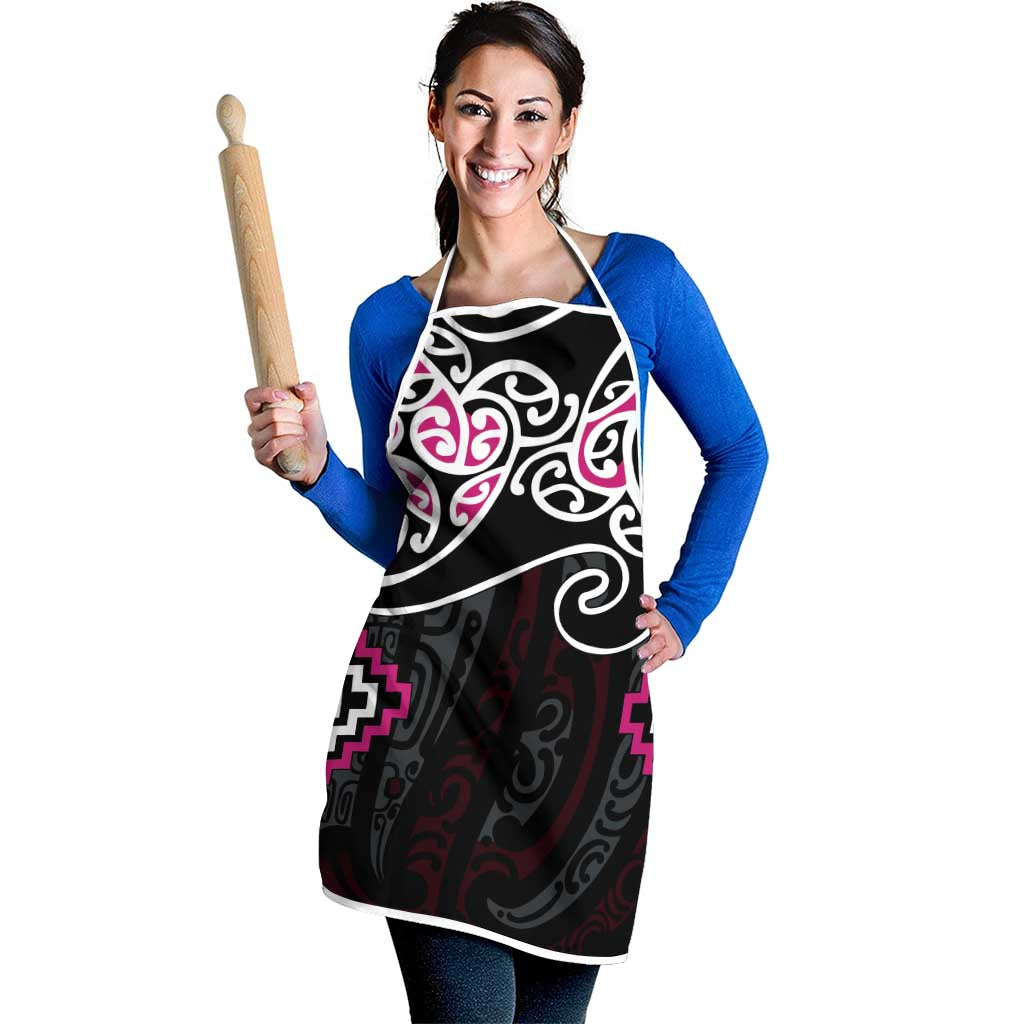 Pink Aotearoa Tukutuku Manawa Tapu Apron Ta Moko Toi Maori - Aussie Hoodie