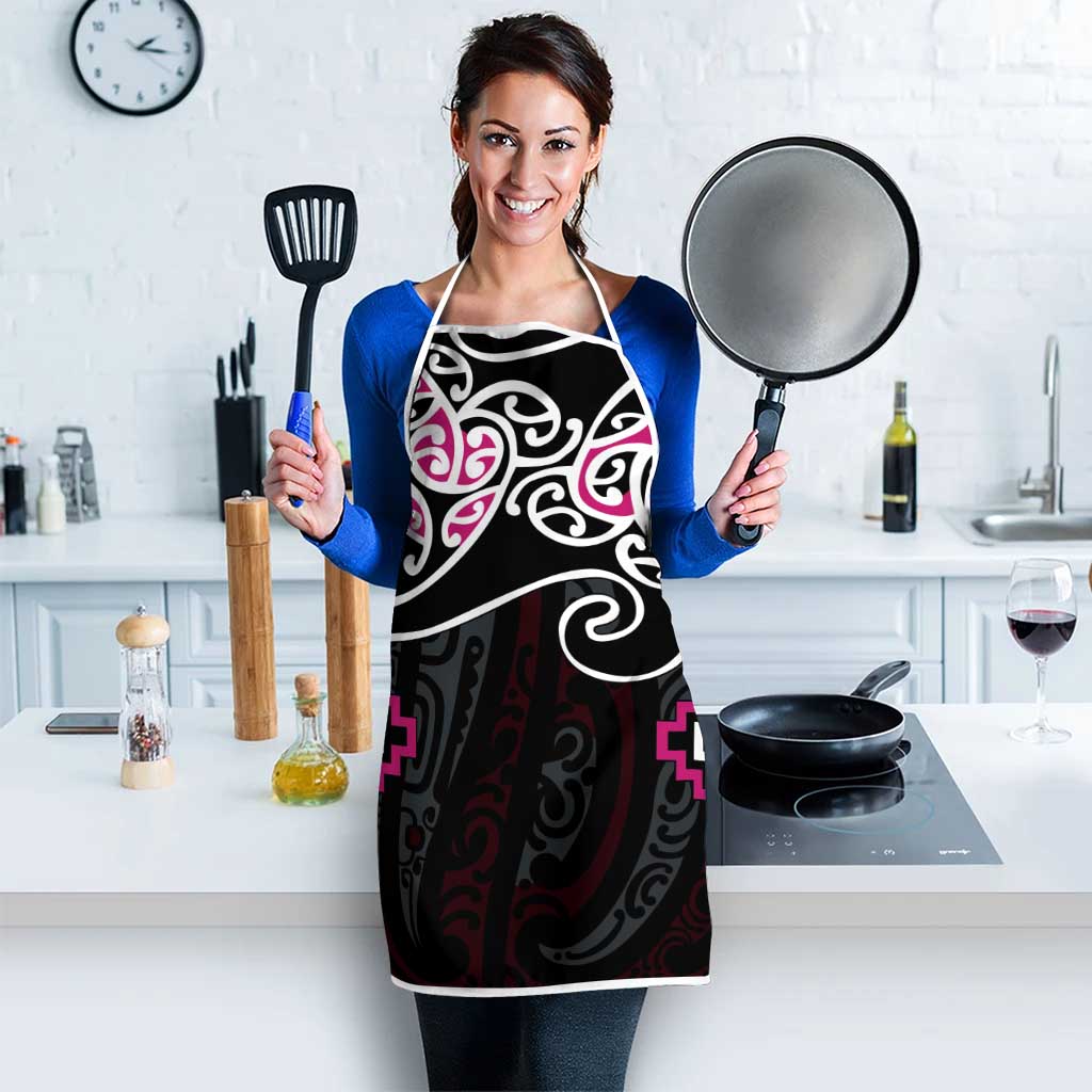 Pink Aotearoa Tukutuku Manawa Tapu Apron Ta Moko Toi Maori - Aussie Hoodie