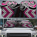 Pink Aotearoa Tukutuku Manawa Tapu Auto Sun Shade Ta Moko Toi Maori - Aussie Hoodie