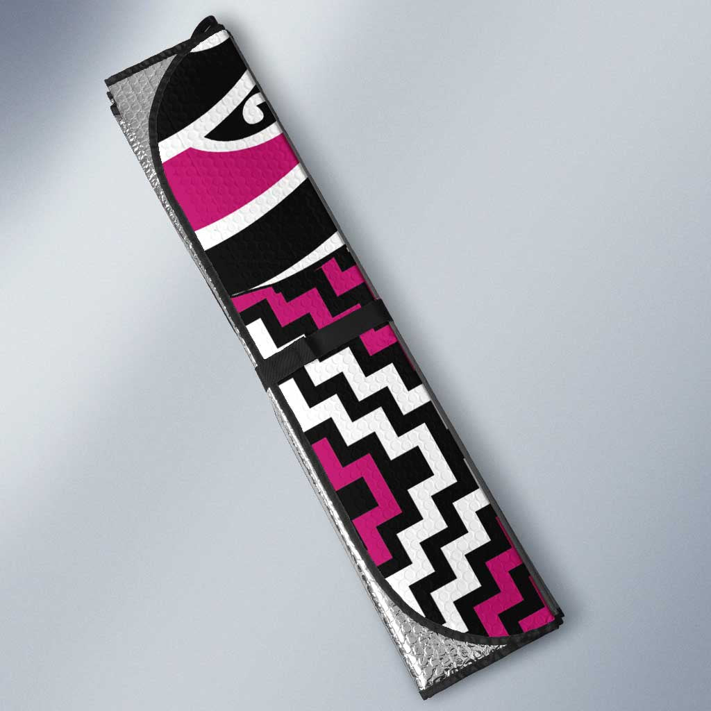 Pink Aotearoa Tukutuku Manawa Tapu Auto Sun Shade Ta Moko Toi Maori - Aussie Hoodie