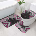 Pink Aotearoa Tukutuku Manawa Tapu Bathroom Set Ta Moko Toi Maori - Aussie Hoodie