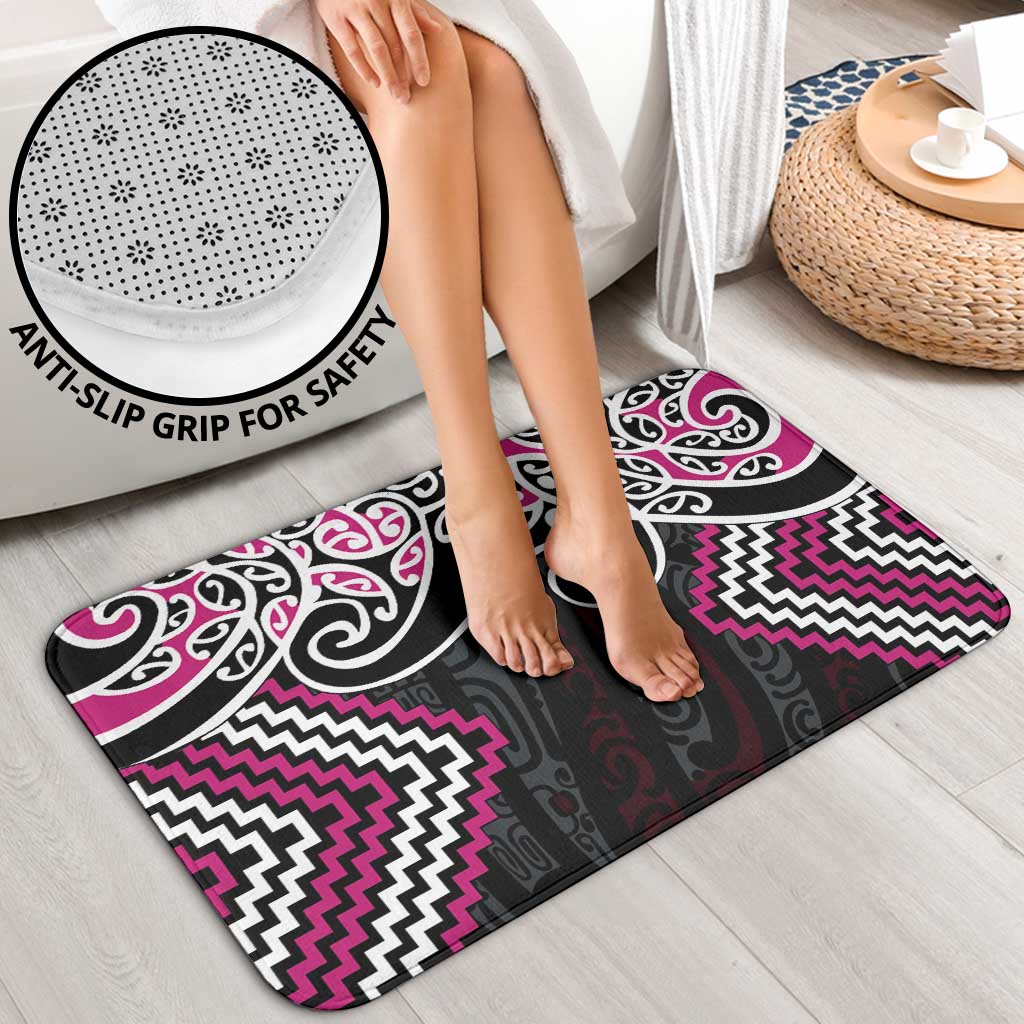 Pink Aotearoa Tukutuku Manawa Tapu Bathroom Set Ta Moko Toi Maori - Aussie Hoodie