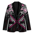Pink Aotearoa Tukutuku Manawa Tapu Blazer Ta Moko Toi Maori - Aussie Hoodie