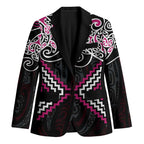 Pink Aotearoa Tukutuku Manawa Tapu Blazer Ta Moko Toi Maori - Aussie Hoodie