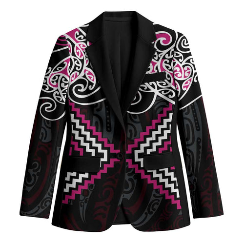 Pink Aotearoa Tukutuku Manawa Tapu Blazer Ta Moko Toi Maori - Aussie Hoodie