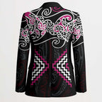 Pink Aotearoa Tukutuku Manawa Tapu Blazer Ta Moko Toi Maori - Aussie Hoodie
