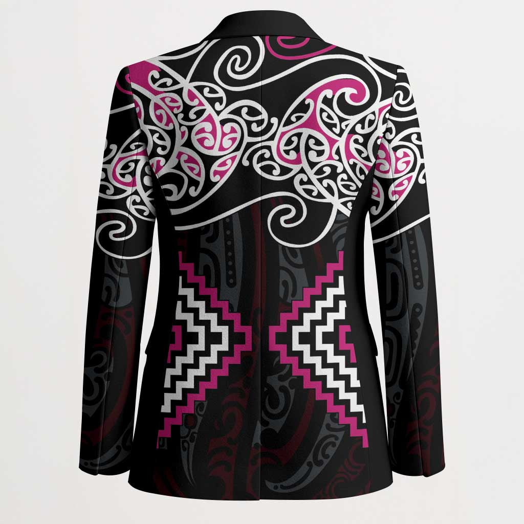 Pink Aotearoa Tukutuku Manawa Tapu Blazer Ta Moko Toi Maori - Aussie Hoodie