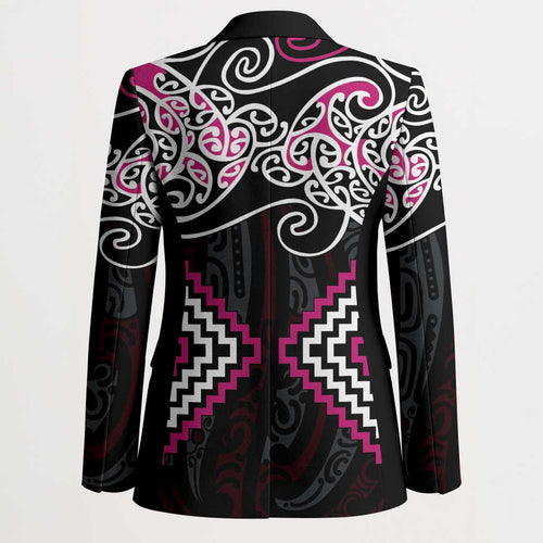 Pink Aotearoa Tukutuku Manawa Tapu Blazer Ta Moko Toi Maori - Aussie Hoodie