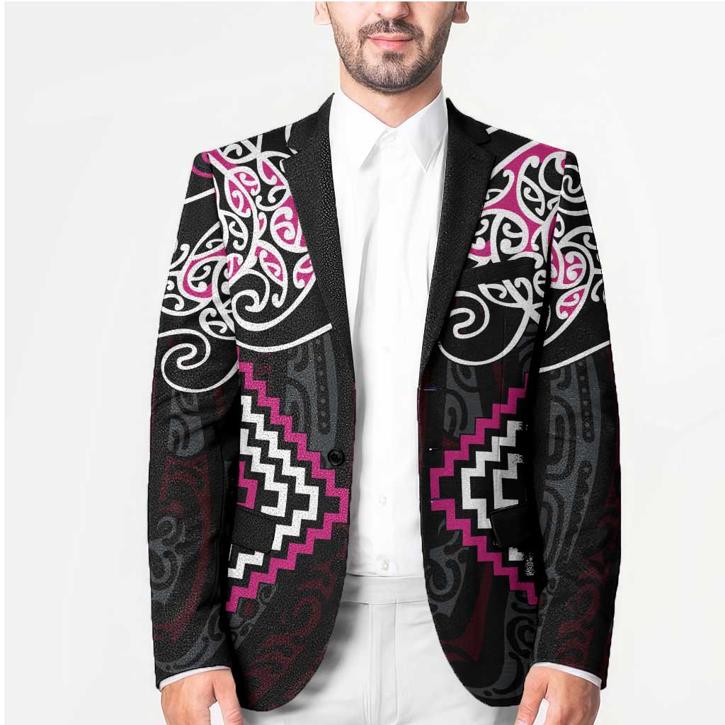 Pink Aotearoa Tukutuku Manawa Tapu Blazer Ta Moko Toi Maori - Aussie Hoodie