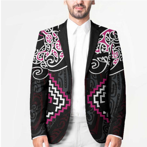 Pink Aotearoa Tukutuku Manawa Tapu Blazer Ta Moko Toi Maori - Aussie Hoodie