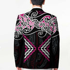 Pink Aotearoa Tukutuku Manawa Tapu Blazer Ta Moko Toi Maori - Aussie Hoodie