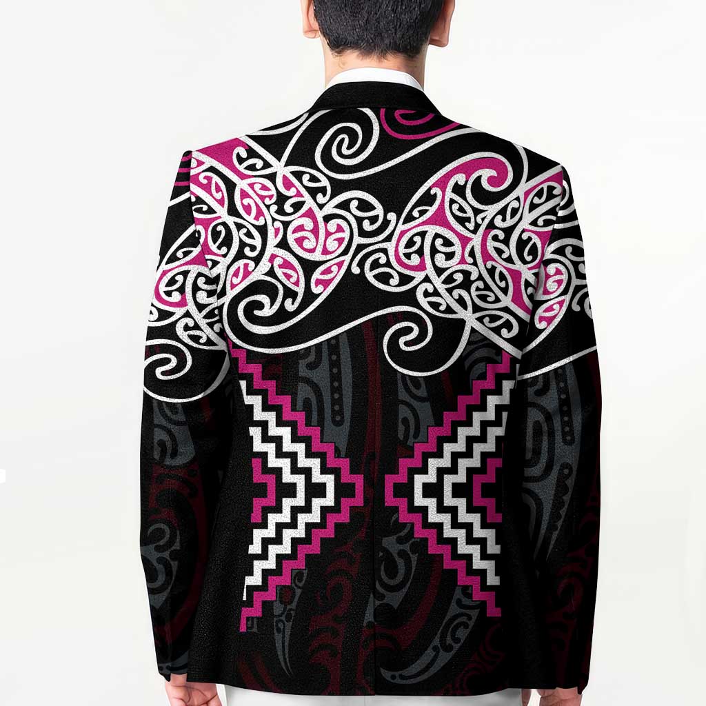 Pink Aotearoa Tukutuku Manawa Tapu Blazer Ta Moko Toi Maori - Aussie Hoodie
