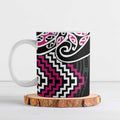 Pink Aotearoa Tukutuku Manawa Tapu Ceramic Mug Ta Moko Toi Maori - Aussie Hoodie