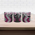 Pink Aotearoa Tukutuku Manawa Tapu Ceramic Mug Ta Moko Toi Maori - Aussie Hoodie