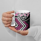 Pink Aotearoa Tukutuku Manawa Tapu Ceramic Mug Ta Moko Toi Maori - Aussie Hoodie