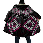 Pink Aotearoa Tukutuku Manawa Tapu Cloak Ta Moko Toi Maori - Aussie Hoodie