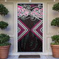Pink Aotearoa Tukutuku Manawa Tapu Door Cover Ta Moko Toi Maori - Aussie Hoodie