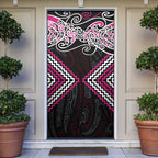 Pink Aotearoa Tukutuku Manawa Tapu Door Cover Ta Moko Toi Maori - Aussie Hoodie