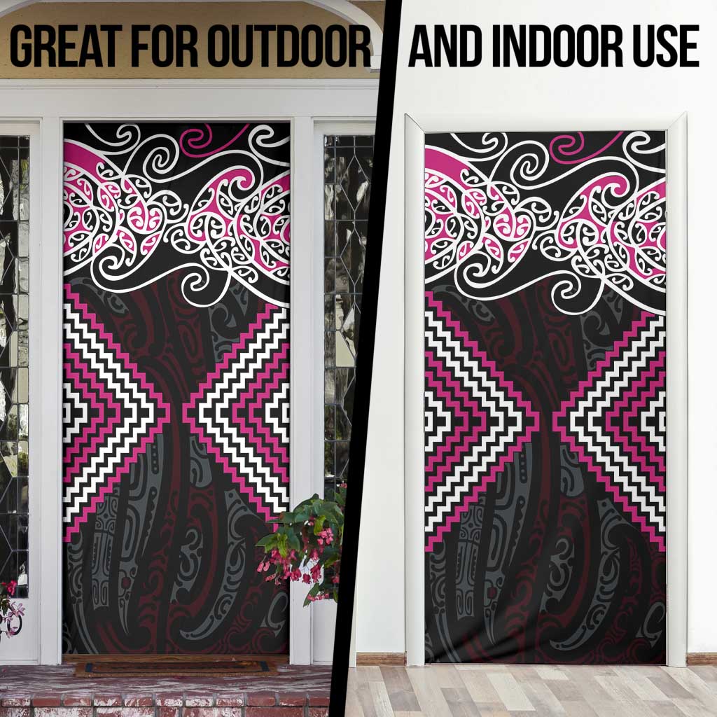 Pink Aotearoa Tukutuku Manawa Tapu Door Cover Ta Moko Toi Maori - Aussie Hoodie