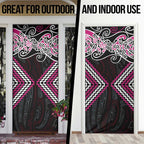Pink Aotearoa Tukutuku Manawa Tapu Door Cover Ta Moko Toi Maori - Aussie Hoodie