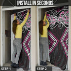 Pink Aotearoa Tukutuku Manawa Tapu Door Cover Ta Moko Toi Maori - Aussie Hoodie
