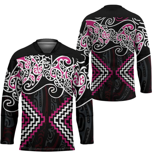 Pink Aotearoa Tukutuku Manawa Tapu Hockey Jersey Ta Moko Toi Maori - Aussie Hoodie
