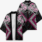 Pink Aotearoa Tukutuku Manawa Tapu Kimono Ta Moko Toi Maori - Aussie Hoodie