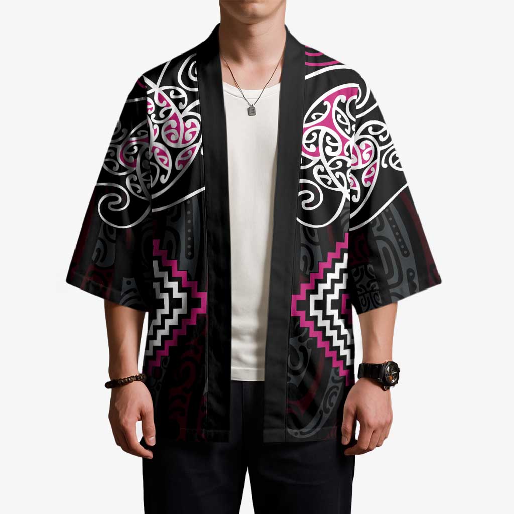 Pink Aotearoa Tukutuku Manawa Tapu Kimono Ta Moko Toi Maori - Aussie Hoodie