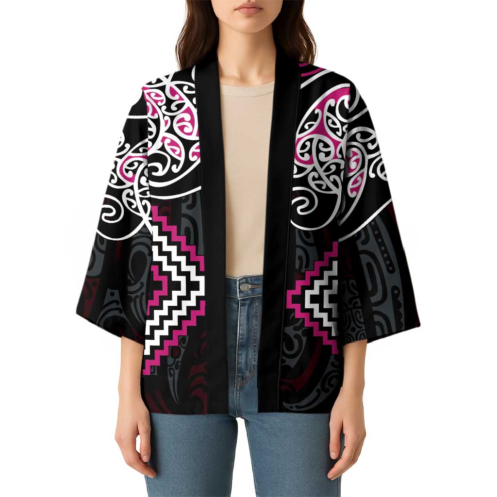 Pink Aotearoa Tukutuku Manawa Tapu Kimono Ta Moko Toi Maori - Aussie Hoodie