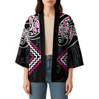 Pink Aotearoa Tukutuku Manawa Tapu Kimono Ta Moko Toi Maori - Aussie Hoodie