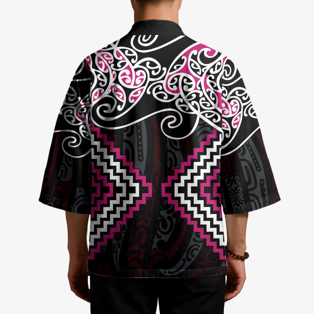 Pink Aotearoa Tukutuku Manawa Tapu Kimono Ta Moko Toi Maori - Aussie Hoodie