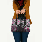 Pink Aotearoa Tukutuku Manawa Tapu Leather Bag Ta Moko Toi Maori - Aussie Hoodie