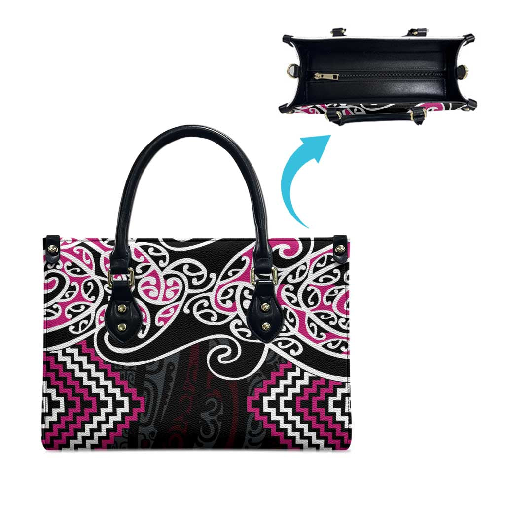 Pink Aotearoa Tukutuku Manawa Tapu Leather Bag Ta Moko Toi Maori - Aussie Hoodie