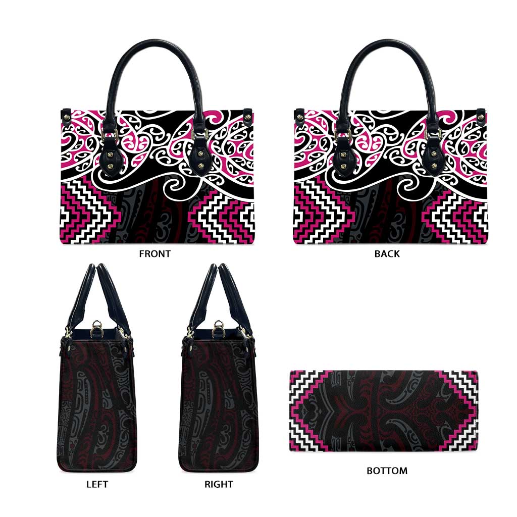 Pink Aotearoa Tukutuku Manawa Tapu Leather Bag Ta Moko Toi Maori - Aussie Hoodie