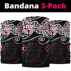 Pink Aotearoa Tukutuku Manawa Tapu Neck Gaiter Ta Moko Toi Maori - Aussie Hoodie