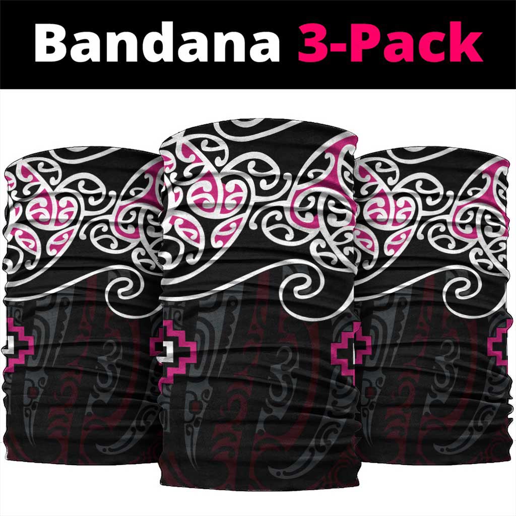 Pink Aotearoa Tukutuku Manawa Tapu Neck Gaiter Ta Moko Toi Maori - Aussie Hoodie