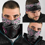 Pink Aotearoa Tukutuku Manawa Tapu Neck Gaiter Ta Moko Toi Maori - Aussie Hoodie